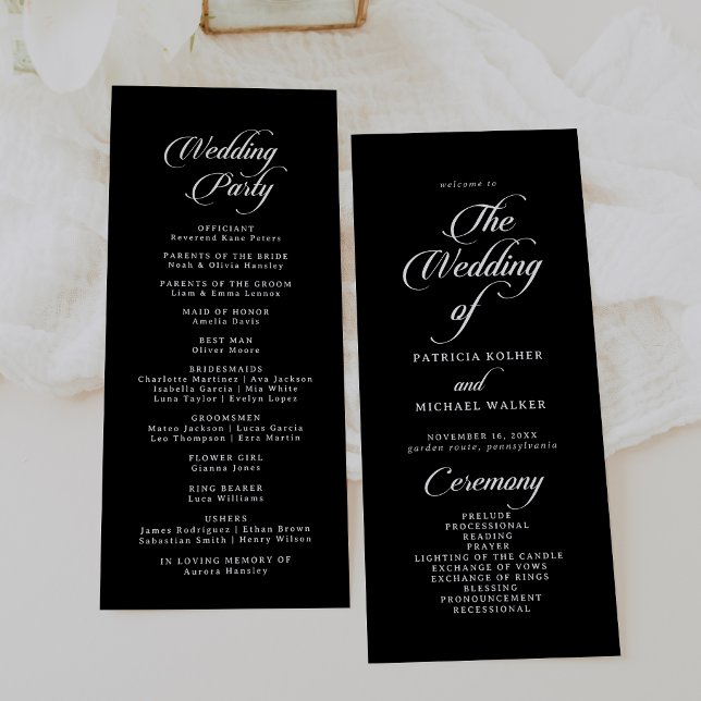 Programa Casamento Clássico Preto e Branco de Comprimento d (Criador carregado)