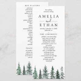 Programa Casamento com Aquarela Florestal de Inverno