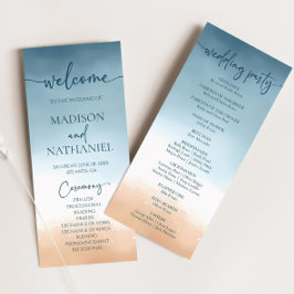 Programa Casamento com areia de praia do Oceano Azul Elegan