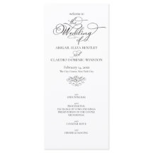 Casamento com Caligrafia Clássica Elegante Preto e