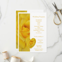 Programa Casamento com Design de Rosa Amarelo