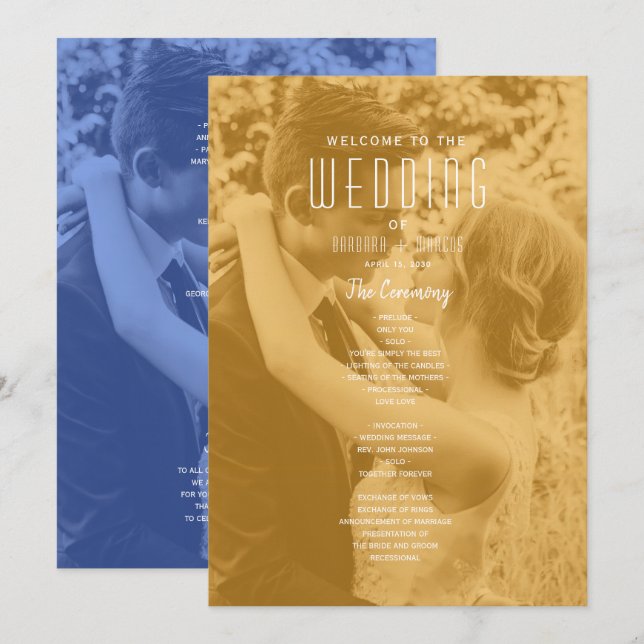 Programa Casamento com Foto Dupla (Frente/Verso)