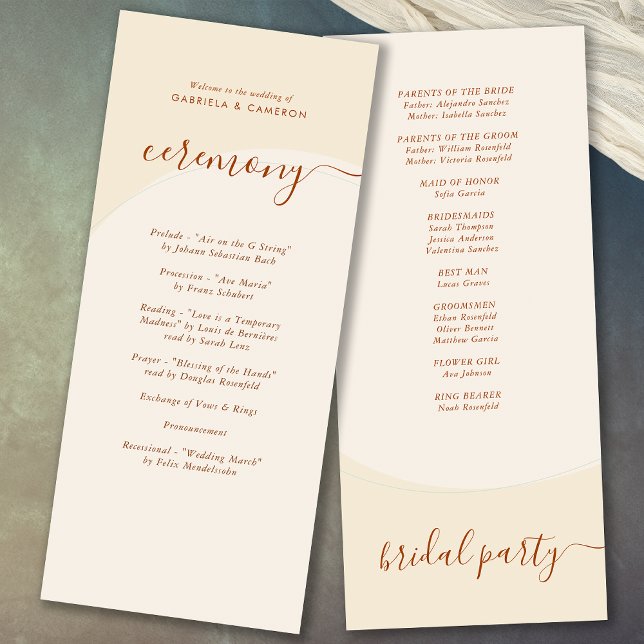 Programa Casamento com Tom Boho Mínimo de Outono (Criador carregado)