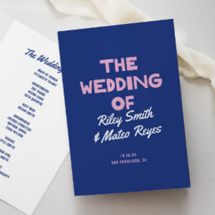 Programa Casamento Cor Azul Cor-de-rosa Azul Tipo Moderno N