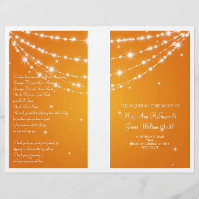 Programa Casamento Corrente Espumante Laranja (Frente)