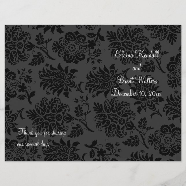 Programa Casamento Damask Paris (Frente)