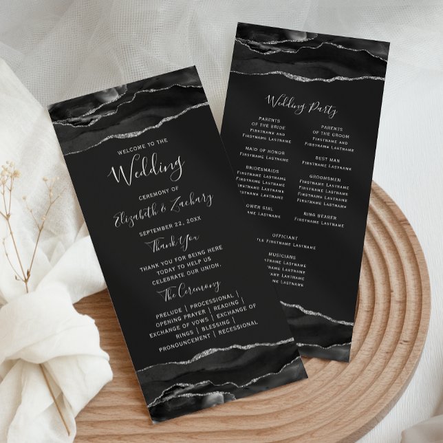 Programa Casamento de Ágata Prata Preta (Criador carregado)