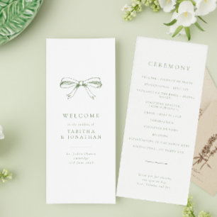 Programa Casamento de Arco de Sage Vintage minimalista