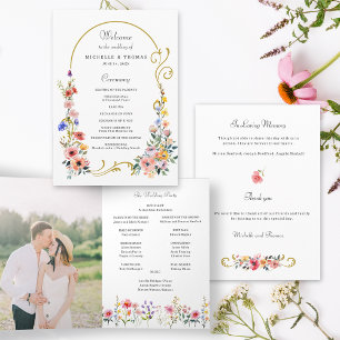 Programa Casamento de Arco de Verão com Primavera de flor s