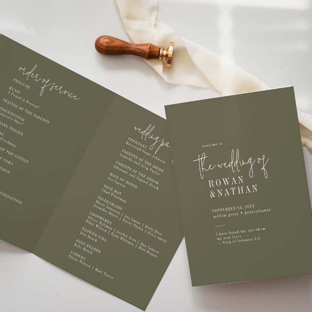 Programa Casamento de Azeitona Verde-Chic Moderno (Criador carregado)