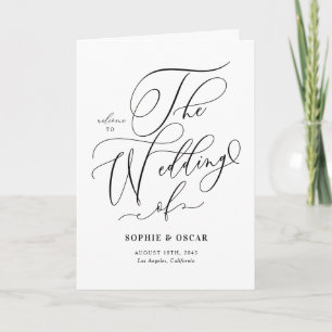 Programa Casamento de Caligrafia Whimsical Negra