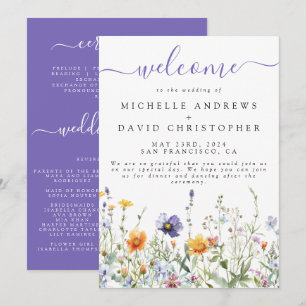 Programa Casamento de Campo de Flores Selvagens