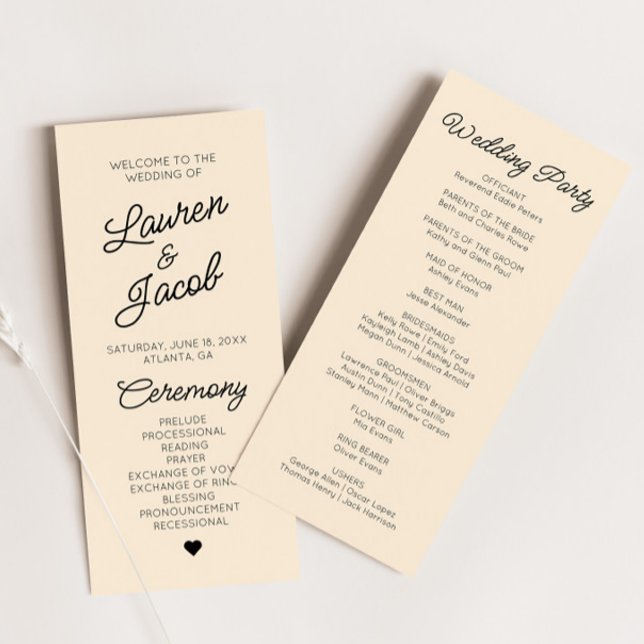 Programa Casamento de Champanhe Minimalista Moderno (Criador carregado)