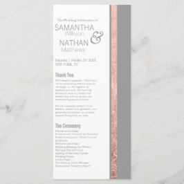 Programa Casamento de Cinza de Frame Dourado Simples