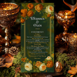 Programa Casamento de Colinas de Druidas de Floresta Verde 