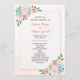 Programa Casamento de Cor de Água com Hipodrangea Floral Ro