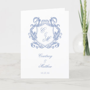 Programa Casamento de Derrame Azul Elegante