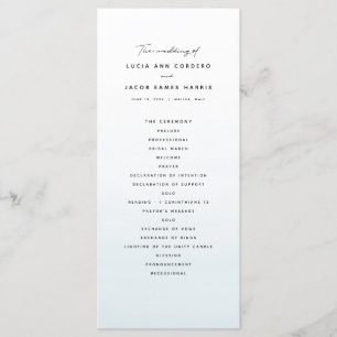 Programa Casamento de destino com aquarela azul-oceano