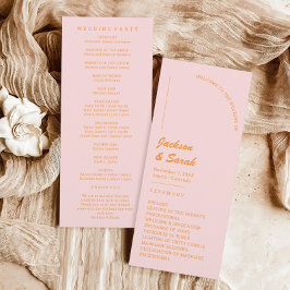 Programa Casamento de Disco Retroativo Cor-de-Rosa e Laranj