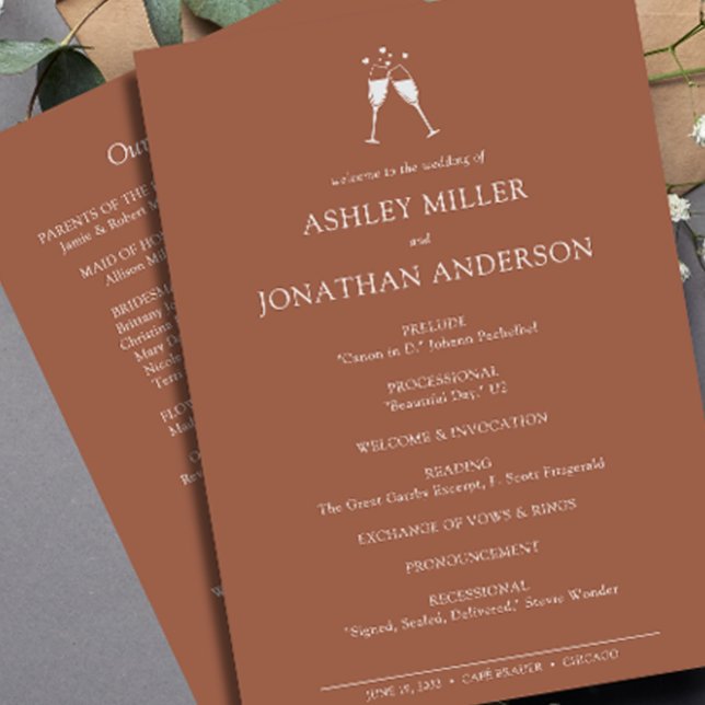 Programa Casamento de Elementos Simples Modernos Elegante (Criador carregado)