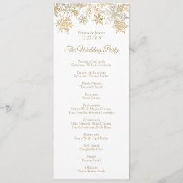 Programa Casamento de Flocos de Neve Dourados na Wonderland