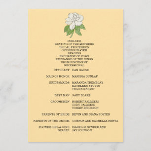Programa Casamento de Flor da Magnolia Minimalista
