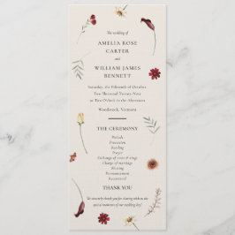 Programa Casamento de flor selvagem do outono de Cores de Á