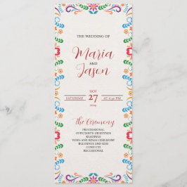 Programa Casamento de Floral Fiesta Colorida mexicana