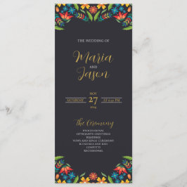 Programa Casamento de Flores Botânicas Coloridas Mexicanas