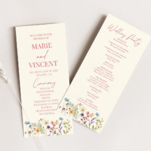 Programa Casamento de Flores Selvagens Florais de Jardim de