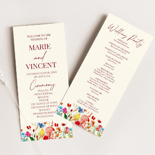 Programa Casamento de Flores Selvagens Florais de Jardim de