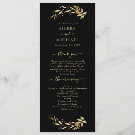 Programa Casamento de Folhagem Dourada Chic Chic
