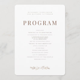 Programa Casamento de Folhagem Moderno + Minimalista