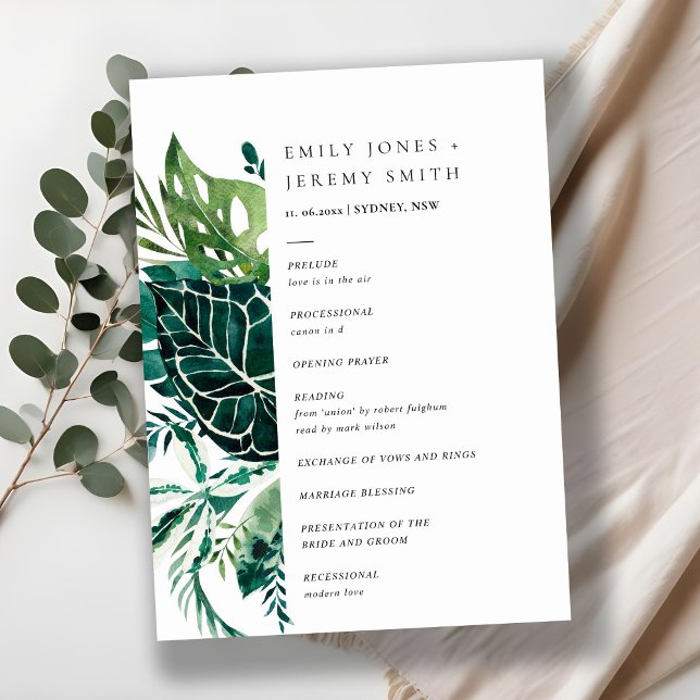 Programa Casamento de Folhagem Tropical Monstera Verde (Criador carregado)
