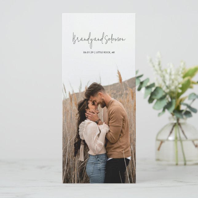Programa Casamento de Foto Elegante Moderno (Em pé/Frente)