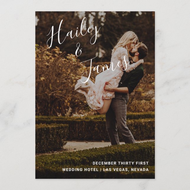 Programa Casamento de Foto Moderna Elegante (Frente)