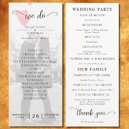 Programa Casamento de Fotografias Simples Elegante Moderno
