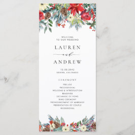 Programa Casamento de Garland Wcolor Winter Blooms