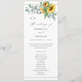 Programa Casamento de Girassol Eucalipto Elegante