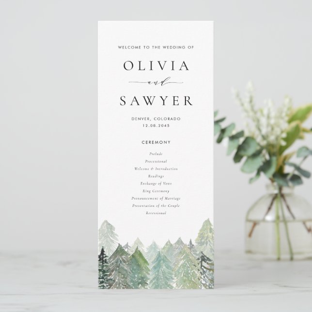 Programa Casamento de Inverno Floresta de Sempre-Vivas com  (Em pé/Frente)