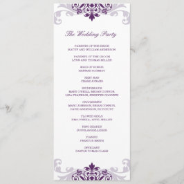 Programa Casamento de Ironwork Elegante Púrpura Clássica em