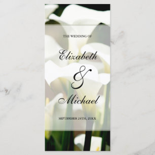 Programa Casamento de Lily White Calla