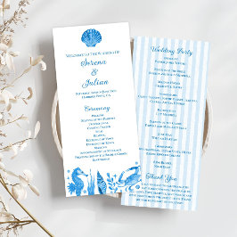 Programa Casamento de Listra Náutica de Aquarela Azul Coste
