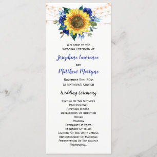 Programa Casamento de Luzes Florais Russas de Girassol Azul