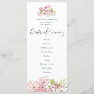 Programa Casamento de Na moda de Pastéis de Flores de Mola