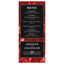 Casamento de Natal Vermelho Negro e Branco Moderno