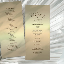 Programa Casamento de Ouro Moderno e Elegante
