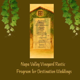 Programa Casamento de Ouros Rustic Napa Valley