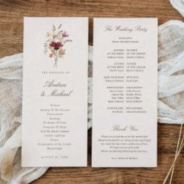 Programa Casamento de Outono com Aquarela de Flores Silvest