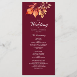 Programa Casamento de Outono em Borgonha